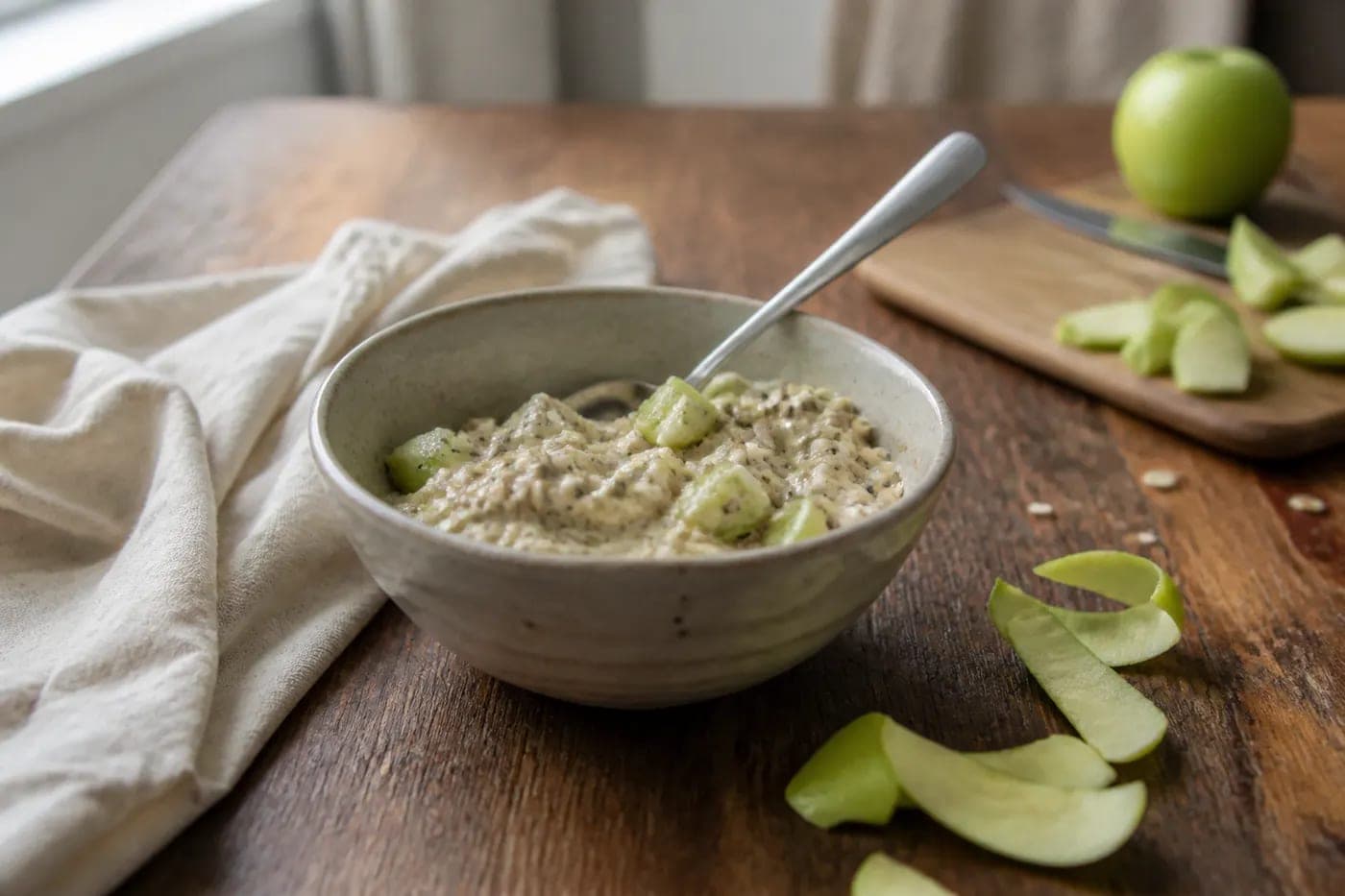 Avena nocturna con manzana